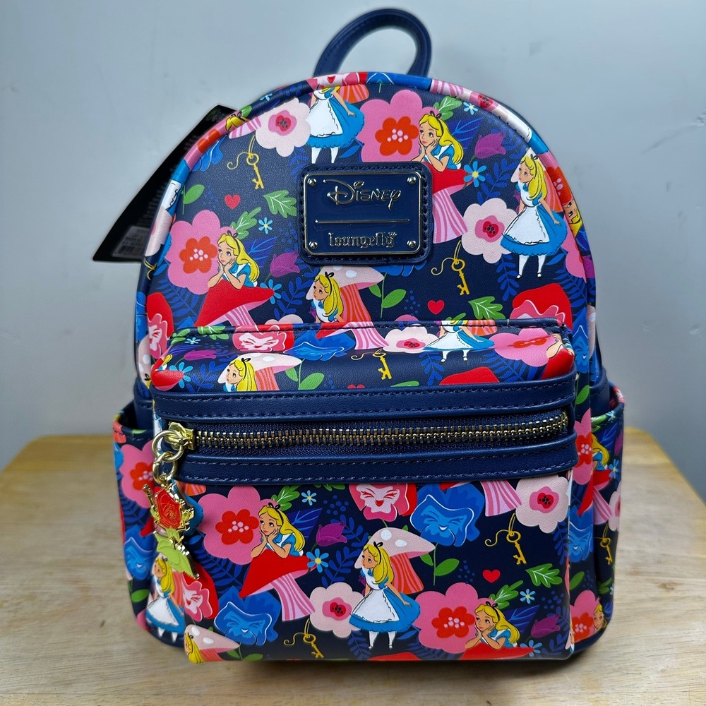 Loungefly Disney Alice in Wonderland Golden Afternoon Floral Mini Backpack LASR